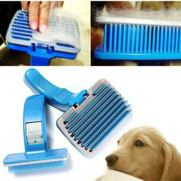 Pet Dog Cat Grooming Self Cleaning Slicker Brush Comb Hair Fur Shedding Tool New